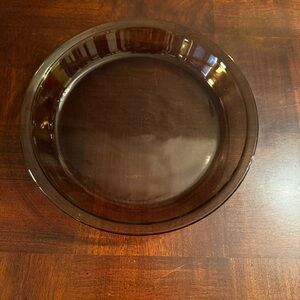 Pyrex Amber Brown Corningware Pie Plate 9” Glass Serving Baking Dish